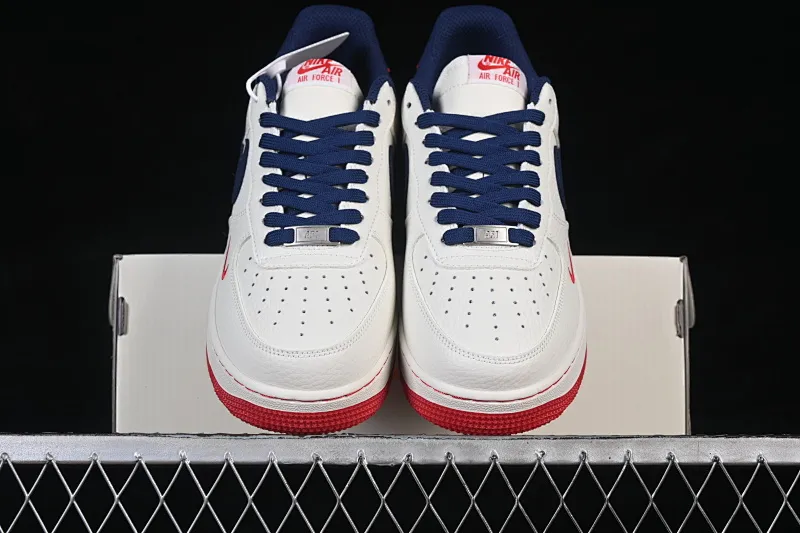 All Categories Nk Air Force 1 Air Force Series Nk Air Force 1 Low Air Force Low Nike Air Force 1'07 Low Beige Red Blue Air Force One Low Casual Shoes NH0601-544
